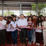 Gobernador Joaquín Díaz Mena mejores condiciones educativas en Dzununcán