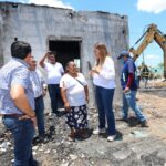 Inicia la construcción de casas para las familias afectadas por el incendio en San Luis Dzununcán: Cecilia Patrón.